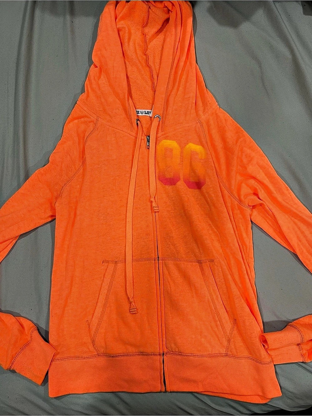 Victoria's Secret PINK Zip Hoodie Orange Medium